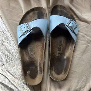 Birkenstock Women's Light Blue Slide Sandals